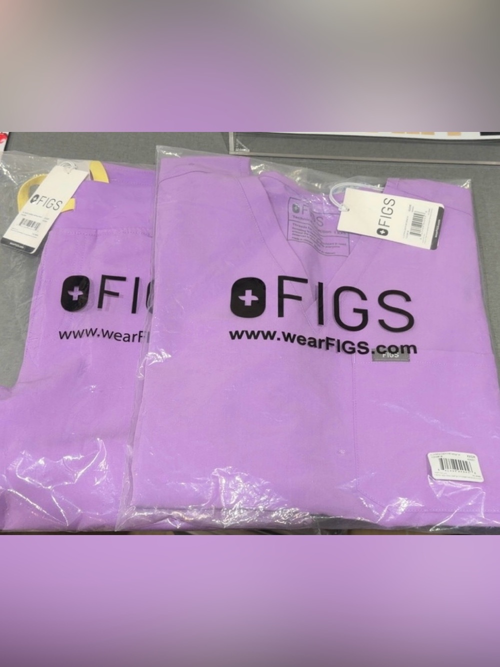 Figs purple haze scrub top and pants NWT
